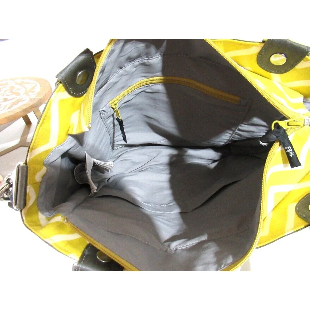 Petunia Pickle Bottom Yellow Canvas Baby Diaper Bag Unisex